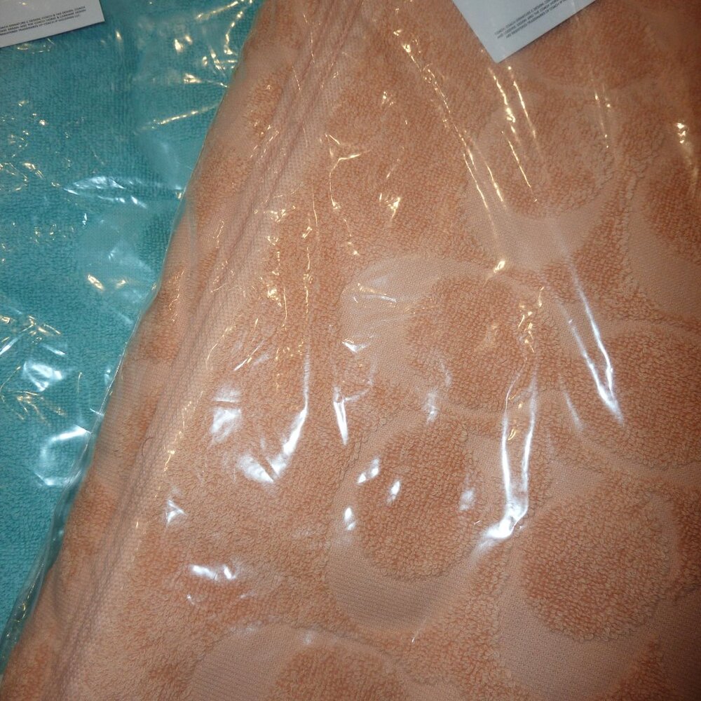 NWT Authentic Coach CV318 XL Signature Cotton Beach Bath Towel Turquoise Unisex - Picture 2 of 7